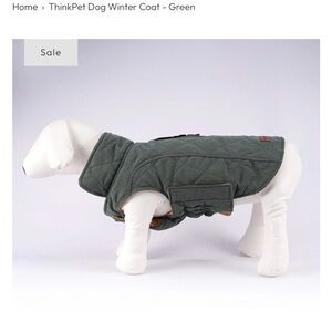 Think! Reversible Dog Winter Coat - Green